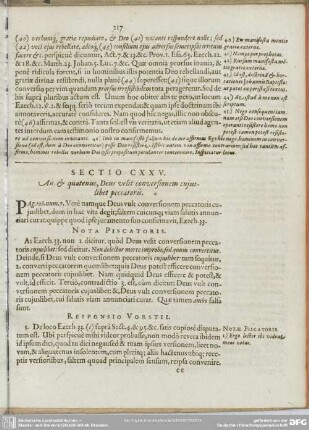 Sectio CXXV. An, & quatenus, Deus velit conversionem cuius libet peccatoris