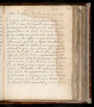 Kk. Lettre de Mr. du Bois du 28. Aoust 1683.