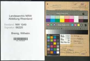 Entnazifizierung Wilhelm Brenig , geb. 09.03.1890 (Foerster)