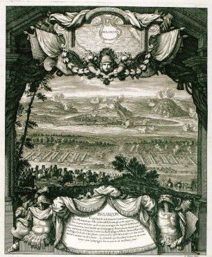 WHK 4 Französisch-Holländischer Krieg von 1672-1678: Abbildung von Besançon während der Belagerung durch die Franzosen, 6. bis 16. Mai 1674