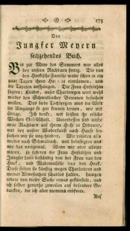Der Jungfer Meyern sechzehendes Buch.