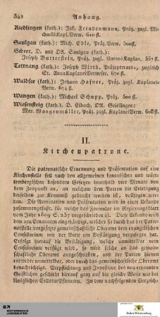 II. KirchenPatrone