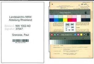 Entnazifizierung Paul Granzow, geb. 15.10.1900 (Stadtinspektor)