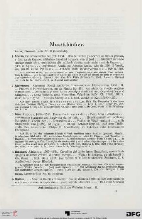 Musikbücher (Nr. 1-72)