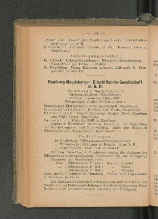 Hamburg-Magdeburger Eilschiffahrts-Gesellschaft m. b. H.