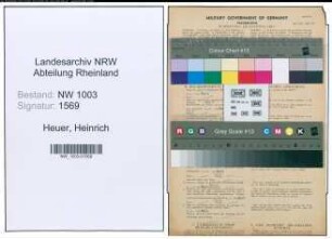 Entnazifizierung Heinrich Heuer , geb. 15.06.1906 (Friseur)