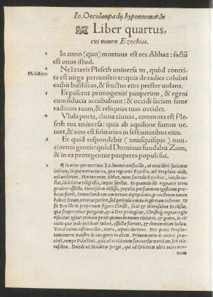 Liber quartus, cui nomen Ezechias.