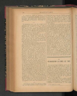 La Réorganisation du Conseil de l'Inde.