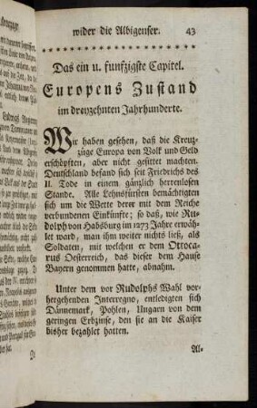 43, Das LI. Capitel. Europas Zustand im dreyzehnten Jahrhunderte.