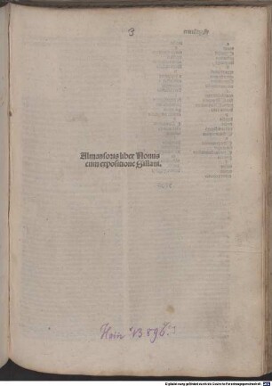 Almansoris liber Nonus cum expositione Sillani