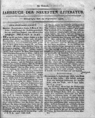 1800-09-23 : 38. Stück