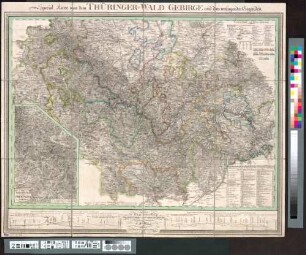 Special Karte von dem Thüringer-Wald Gebirge und den umliegenden Gegenden : besonders für Reisende in dieses Gebirge