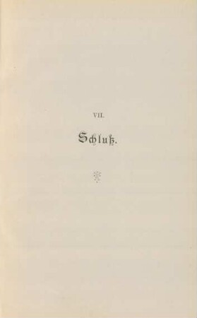 VII. Schluß