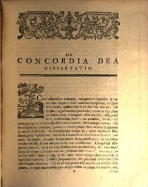 Deam Concordiam ex monumentis Veterum illustratam