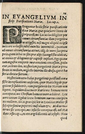 In Evangelium In feriis Purificationis Mariae. Lu. cap. 2.