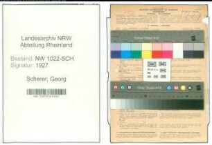 Entnazifizierung Georg Scherer , geb. 05.11.1900 (Jurist)