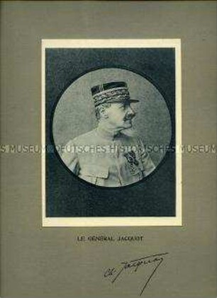 Uniformdarstellung, Porträtfoto, Charles Victor Jacquot in Generalsuniform, Frankreich, 1916/1923 .