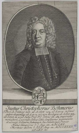 Bildnis des Justus Christophorus Böhmerus