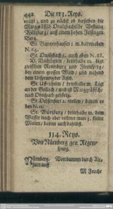 114. Reys. Von Nürnberg gen Regenspurg