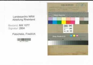 Entnazifizierung Friedrich Patscheke , geb. 00.00.0000 (Polizist)