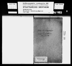 Historische und genealogische Nachrichten über das fürstliche Haus Löwenstein