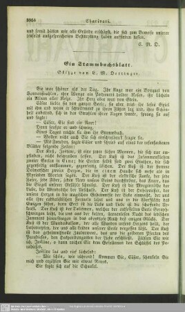 Ein Stammbuchsblatt