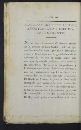 Adiciones de un autor anonymo a la historia antecedente.