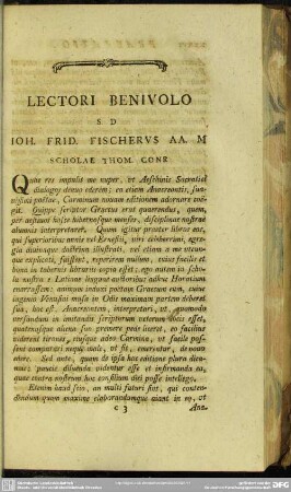Lectori Benivolo