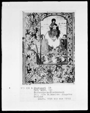 Lateinisches Stundenbuch (Sachsenheim-Gebetbuch) — Gerahmte Bildseite, Folio 103verso
