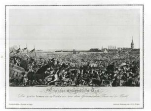 Szenen aus der Völkerschlacht : Szene aus der Völkerschlacht bei Leipzig 1813