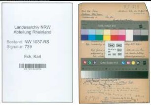Entnazifizierung Karl Eck , geb. 28.02.1901 (Lehrer)