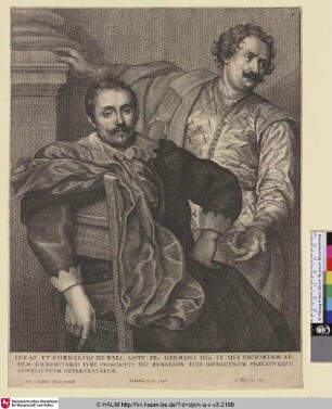 Lucas et Cornelius de Wael [Porträt der Malerbrüder Lucas und Cornleis de Wael; Lucas and Cornleis de Wael; Portret van Lucas de Wael en Cornelis de Wael]