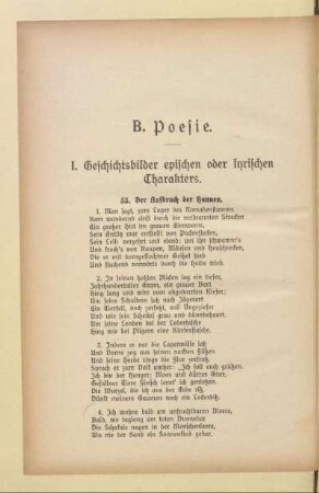 I. Geschichtsbilder epischen oder lyrischen Charakters