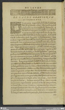 De Laude Orationum Ciceronis