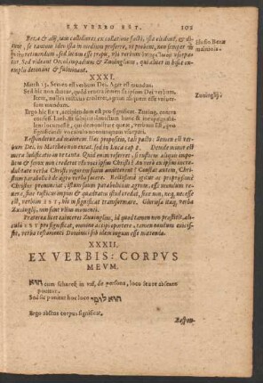 Ex Verbis: Corpus Meum.
