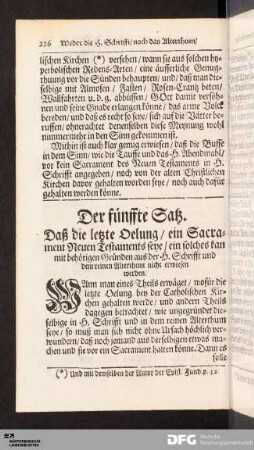 Der fünffte Satz.
