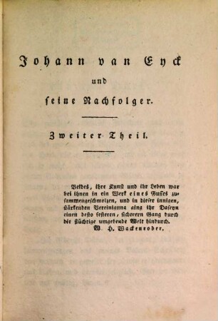 Sämmtliche Schriften. 5, Johann van Eyck ; Theil 2