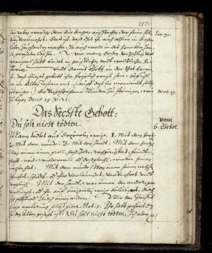 Das sechste Gebott: Du solt nicht tödten.
