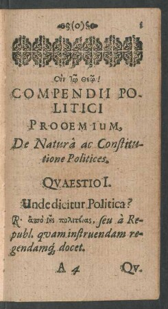 Compendii Politici ...
