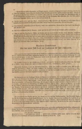 Allgemeine Bemerkungen über den neuen Zoll-Tarif zur Instruction der Zoll-Officianten.