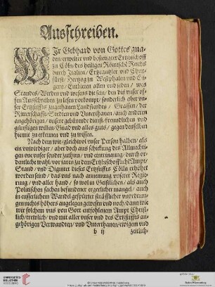 Ausschreiben