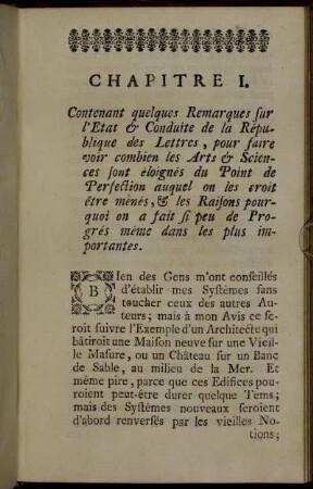 Chapitre I. Contenant quelques Remarques sur l'Etat ...