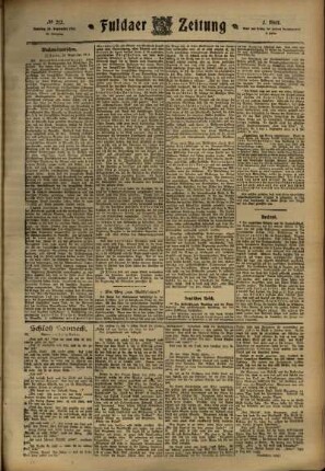Zweite Ausgabe vom Samstag, den 16. September 1911.
