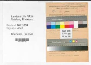 Entnazifizierung Heinrich Koczwara , geb. 13.07.1902 (Angestellter)