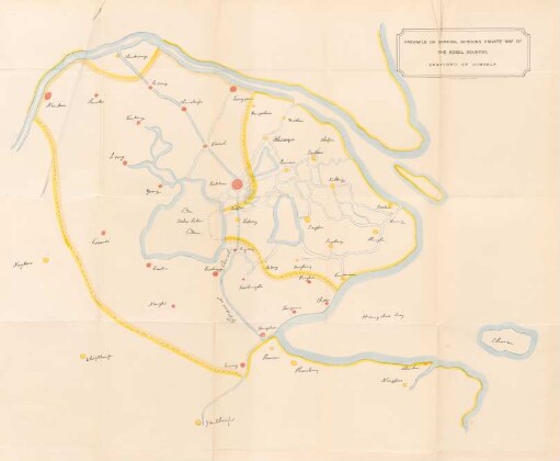 Facsimile of General Gordon's private map of the Rebel Country
