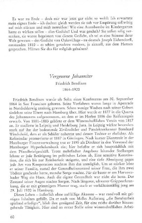 Vergessene Johanniter Friedrich Bendixen 1864-1920