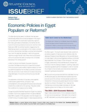 Economic policies in Egypt : populism or reforms?