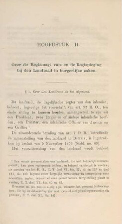 Hoofdstuk II. Over de regtsmagt van- en de regtspleging bij den landraad in burgerlijke zaken
