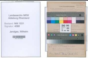 Entnazifizierung Wilhelm Jendges , geb. 00.00.0000 (Polizist)