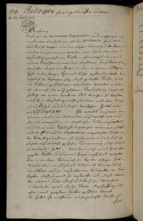 Ermahnung des Baukommissars Müller zur pflichtmäßigen Erhaltung der Universitätsgebäude und des Inventars.